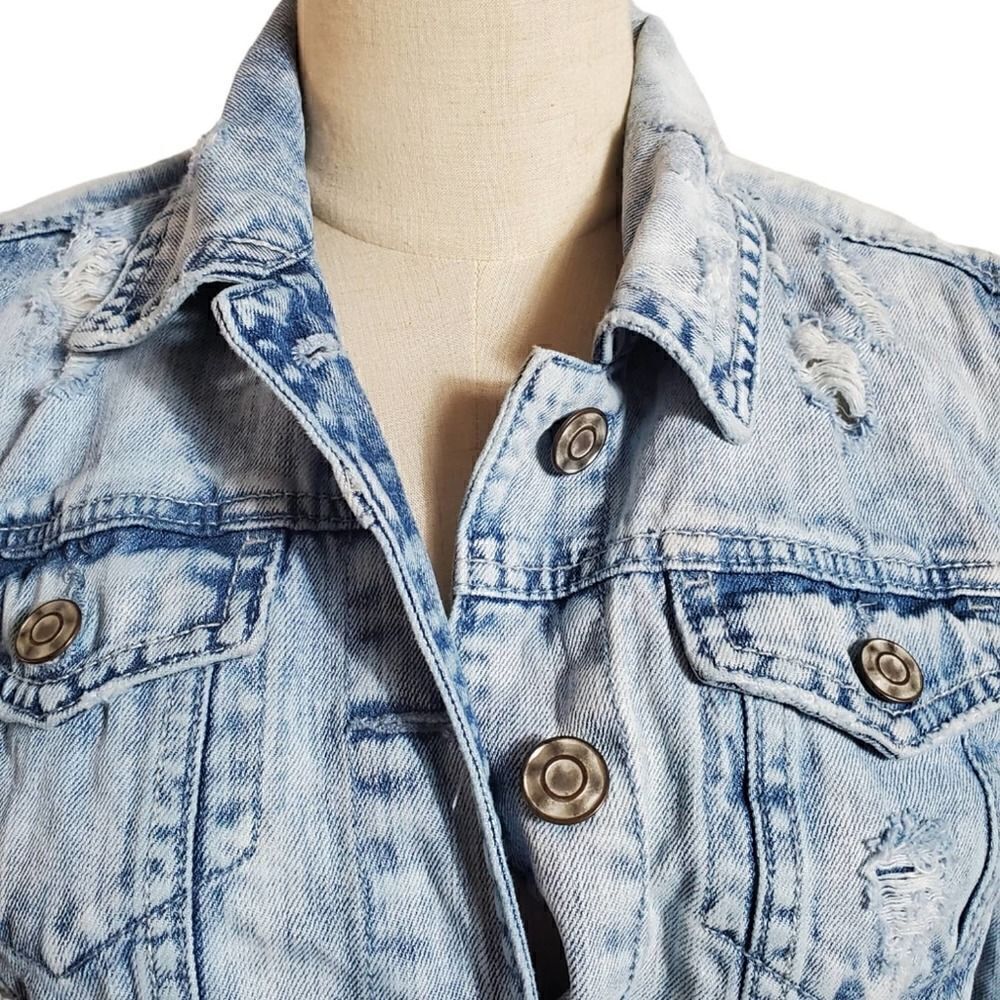 Bethany Mota Distressed Denim Jacket - Picture 2 of 6